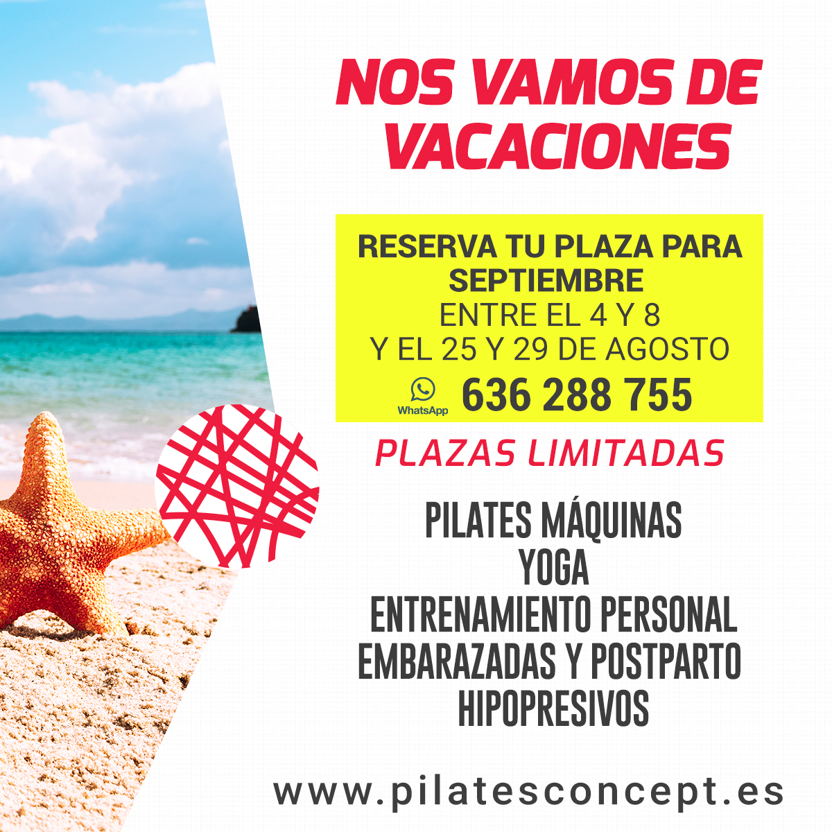 Pilates Aguadulce reserva tu plaza de pilates